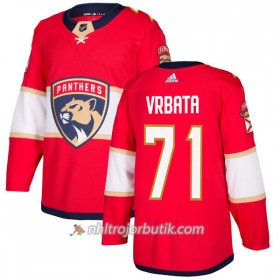 Män Ishockey Florida Panthers Tröja Radim Vrbata 71 Adidas 2017-2018 Röd Authentic